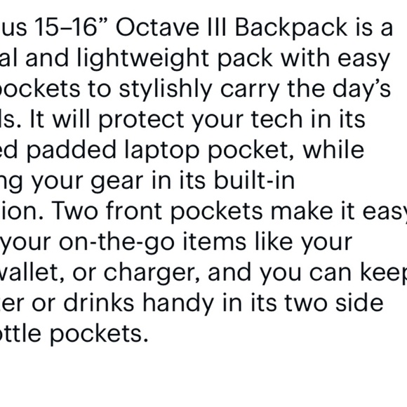 Targus 15 inch laptop backpack - Picture 3 of 3